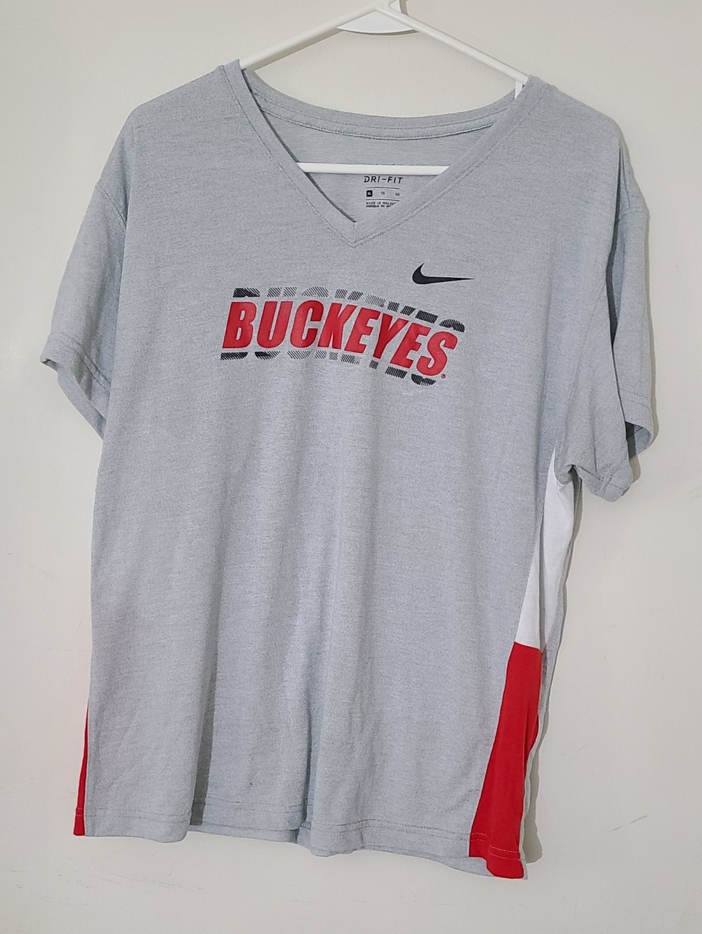 Ohio State Buckeyes Women's Nike Dri-FIT Tee in Light Gray XL